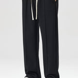 Line Dachshund Print Sweatshirt & Pleated Pintuck Sweatpants Set
