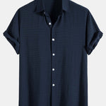 Textured Fabric Short Sleeve Shirt