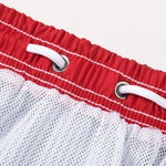 Island Sailing Print Shirt & Vertical Striped Drawstring Swim Shorts Set