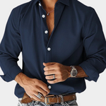 SLIM FIT STRETCH BUTTONED SHIRT FOR MEN