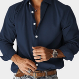 SLIM FIT STRETCH BUTTONED SHIRT FOR MEN