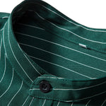 Long Sleeve Stand Collar Striped Shirt