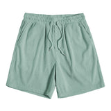 Short-Sleeved Corduroy Shirt & Shorts Set