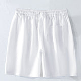 Waffle Shirt & Linen Cotton Blend Drawstring Shorts Set