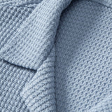 Waffle Textured Cuban Shirt & Straight Leg Linen Pants Set