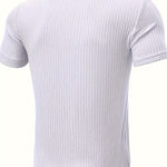 TEXTURED CREW NECK SHIRT FOR MEN