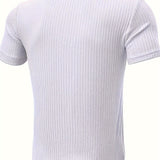 TEXTURED CREW NECK SHIRT FOR MEN