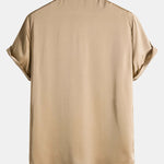 Satin Revere Collar Shirt