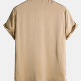 Satin Revere Collar Shirt