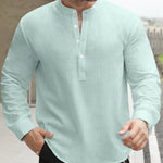 BOAT NECK COTTON SHIRT FOR MEN