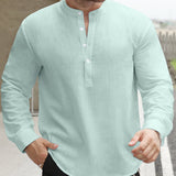 BOAT NECK COTTON SHIRT FOR MEN