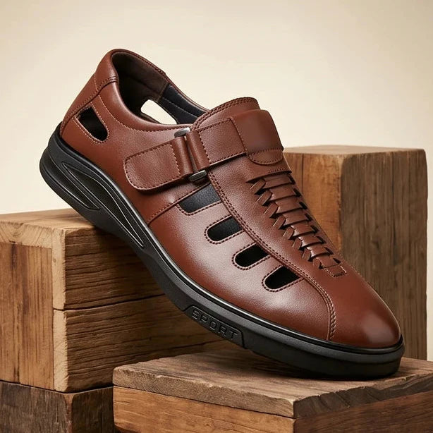 Archer Genuine Leather Closed-Toe Sandals