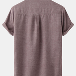 Stand Collar Shirt Whit Pocket