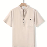 HENLEY COTTON SHIRT FOR MEN