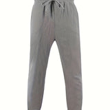 LINEN DRAWSTRING TROUSERS FOR MEN