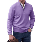 ZIPPERED KNIT PULLOVER FOR MEN