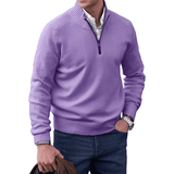 ZIPPERED KNIT PULLOVER FOR MEN