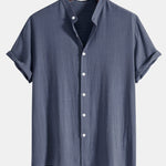 Linen and Rayon Blend Shirt & Linen Cotton Blend 11" Shorts Set