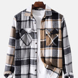 Contrast Panel Check Overshirt
