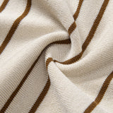 Striped Knitted Polo Shirt & Slim Fit Tapered Trousers Set