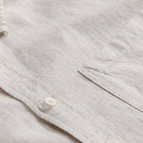 Long Sleeve Linen Cotton Shirt with Pocket