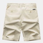 Stripe Knit Zip Up Polo Shirt & Cotton Chino Shorts Set