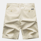 Stripe Knit Zip Up Polo Shirt & Cotton Chino Shorts Set