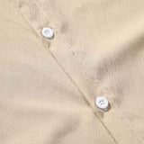 Crinkled Texture Stand Collar Shirt
