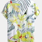 Flower Plants Print Button Up Shirt