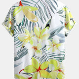 Flower Plants Print Button Up Shirt