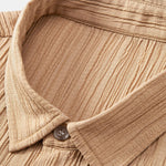Crinkled Textured Button Up Shirt