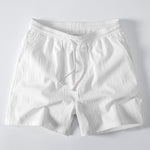 Geometry Rhombus Jacquard Shirt & Crinkle Textured Drawstring 5" Shorts Set