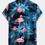 Flamingo Tropical Print Shirt & Swim Shorts Set