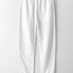 Textured Shirt with Two Pockets & Straight Leg Linen Pants Set