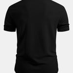 Muscle Fit Textured Stand Collar Shirt