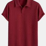 Geometric Diamond Jacquard Polo & Shorts Set