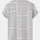 Polka Dot Floral Print Button Up Shirt