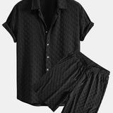 Checkerboard Terry Shirt & Shorts Set