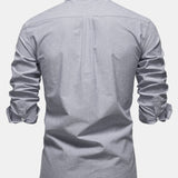 Cowboy Embroidery Cotton Oxford Button Up Shirt