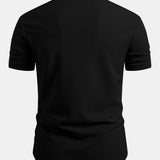 Muscle Fit Textured Button Up Shirt