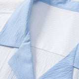 Textured Contrast Cuban Shirt