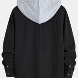 Waffle Corduroy Hooded Shirt