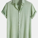 Textured Fabric Short Sleeve Shirt