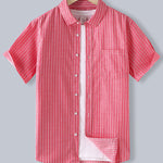 Cotton Striped Button Up Shirt