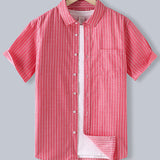 Cotton Striped Button Up Shirt