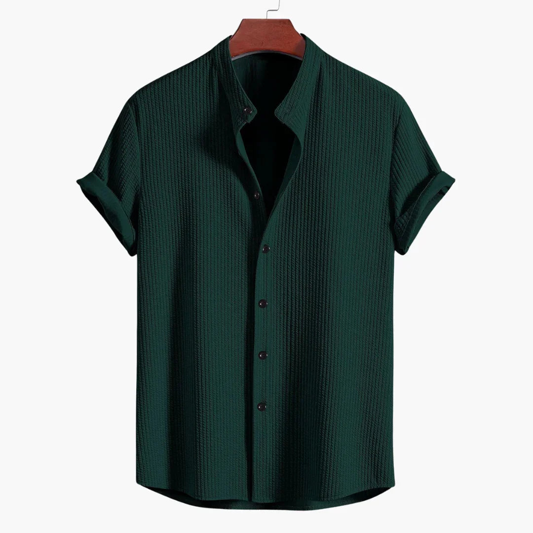 Simon | Elegant Stand Collar Shirt