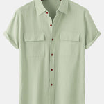 Button Up Shirt with Patch Pockets