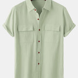 Button Up Shirt with Patch Pockets