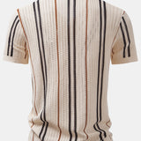 Stripe Crochet Button Up Shirt