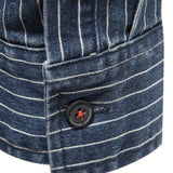 Stripe Washed Denim Shirt with Pockets